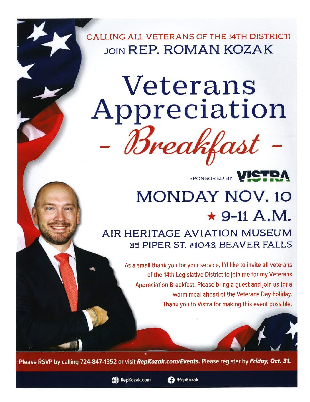 Veteran's Appreciation Breakfast - Patterson Twp
